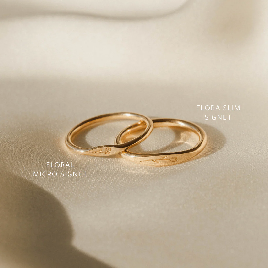 GLDN Floral Slim Signet Ring - Image 7